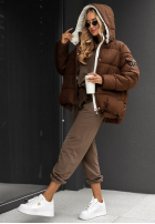 Pikowana Jacke Never Delivered Schokoladenbraun