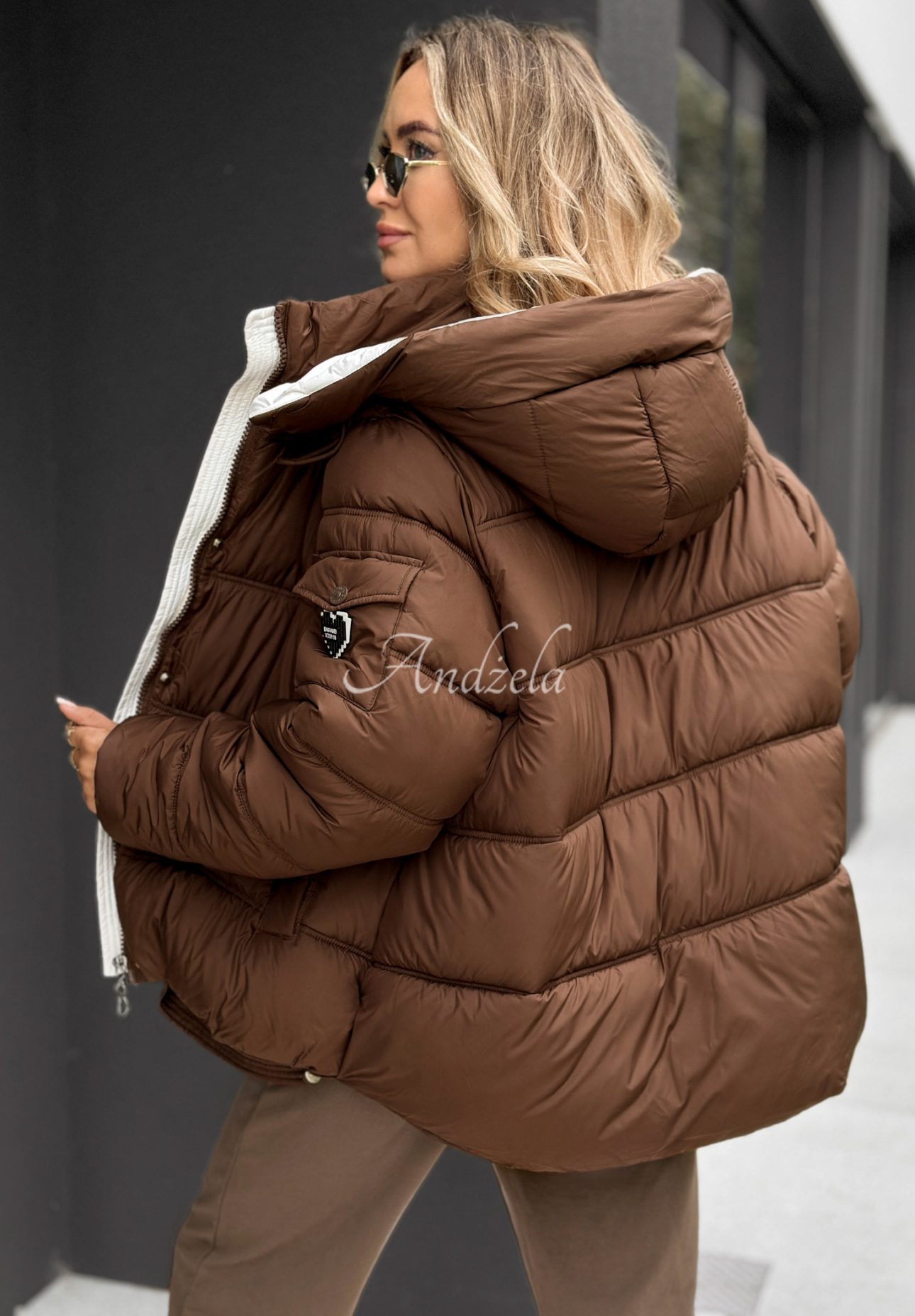 Steppjacke Never Delivered Schokoladenbraun
