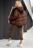 Pikowana Jacke Never Delivered Schokoladenbraun