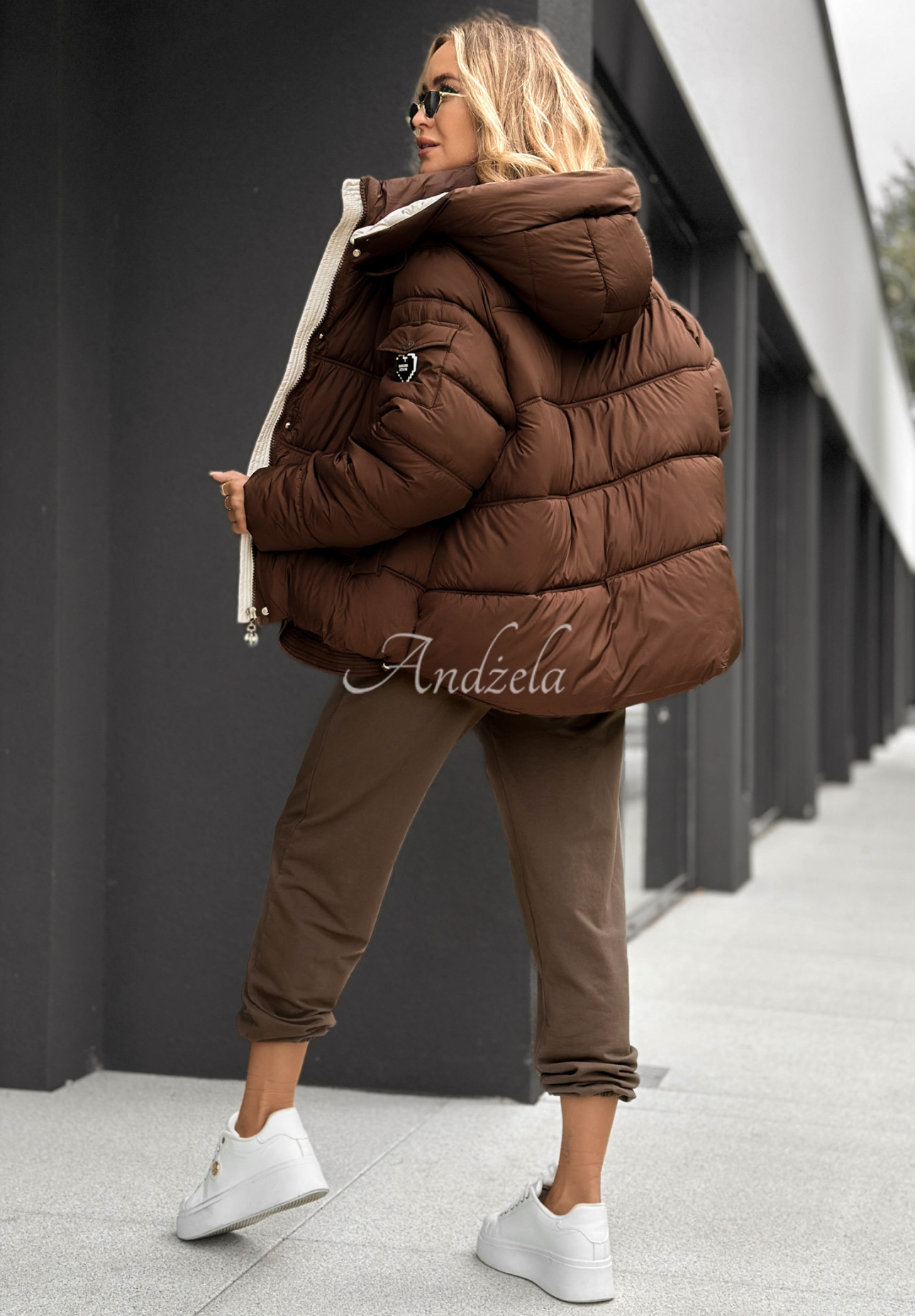 Steppjacke Never Delivered Schokoladenbraun