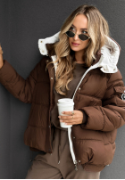 Pikowana Jacke Never Delivered Schokoladenbraun