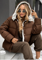 Pikowana Jacke Never Delivered Schokoladenbraun