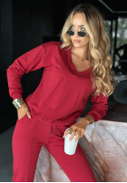 Komplet dresowy bluza i spodnie In My Head burgundowy