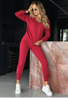 Komplet dresowy bluza i spodnie In My Head burgundowy