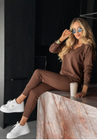 Sweat Set Sweatshirt i Hose In My Head Schokoladenbraun