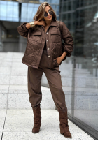 Pikowana Jacke Nothing Certain Schokoladenbraun