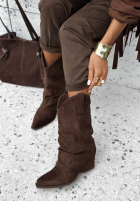 zamszowe Stiefel Cowboystiefel Missisipi Alabama Schokoladenbraun