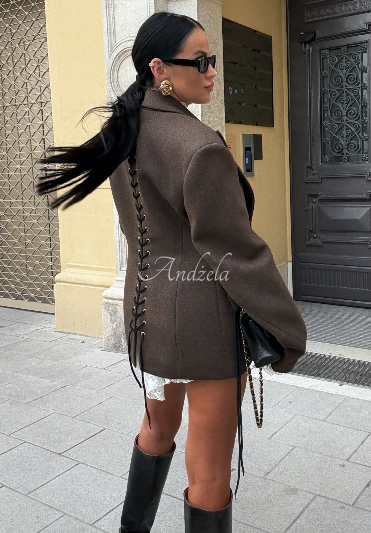 Blazer La Milla Blocked Again Schokoladenbraun