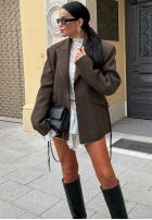 Marynarka La Milla Blocked Again czekoladowa