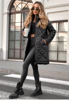 Długa pikowana Jacke Trust Your Intuition Schwarz