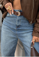 Hose Jeans z paskiem Not Much Today Blau