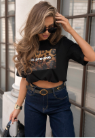 T-Shirt z nadrukiem Be Strong Schwarz