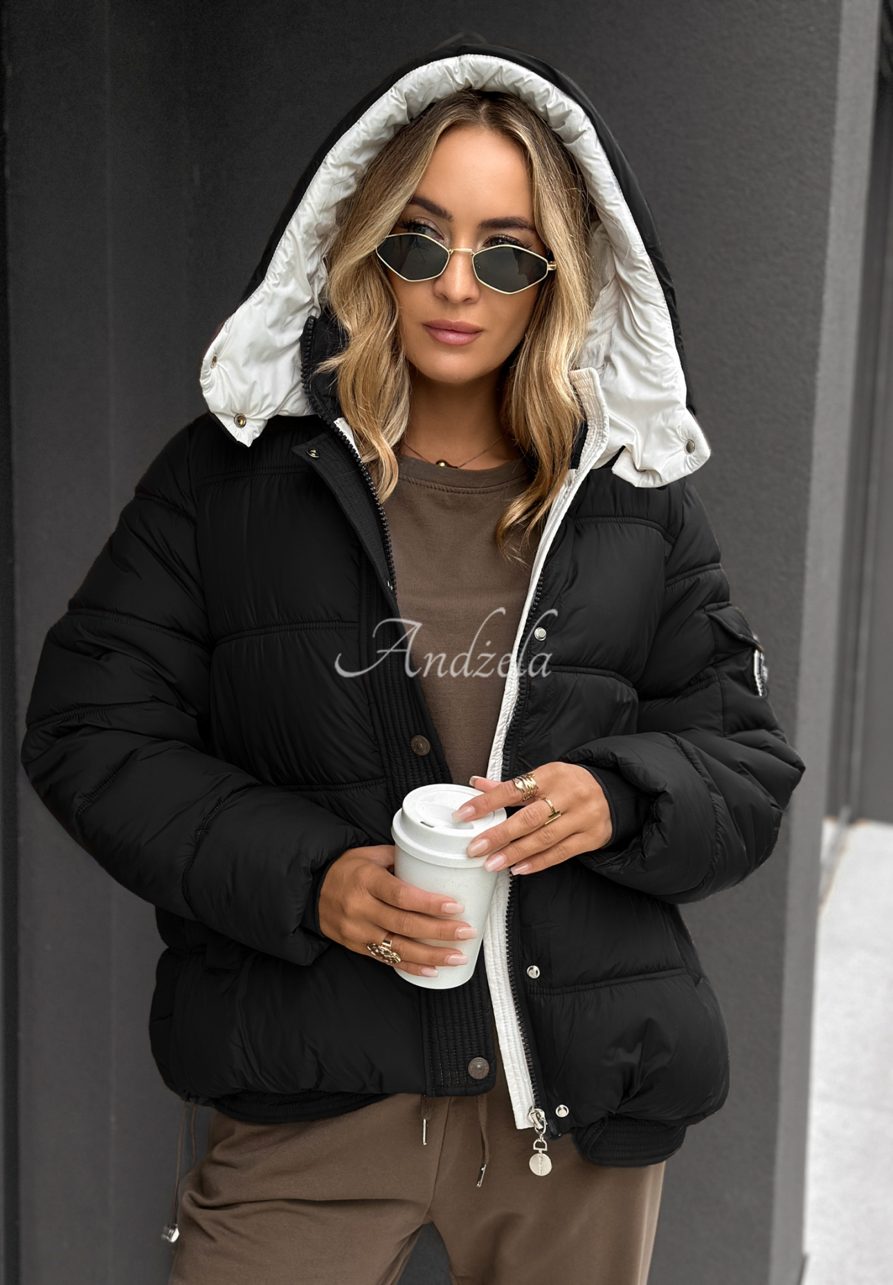 Steppjacke Never Delivered Schwarz