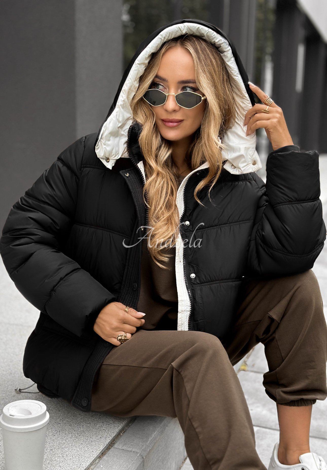 Steppjacke Never Delivered Schwarz