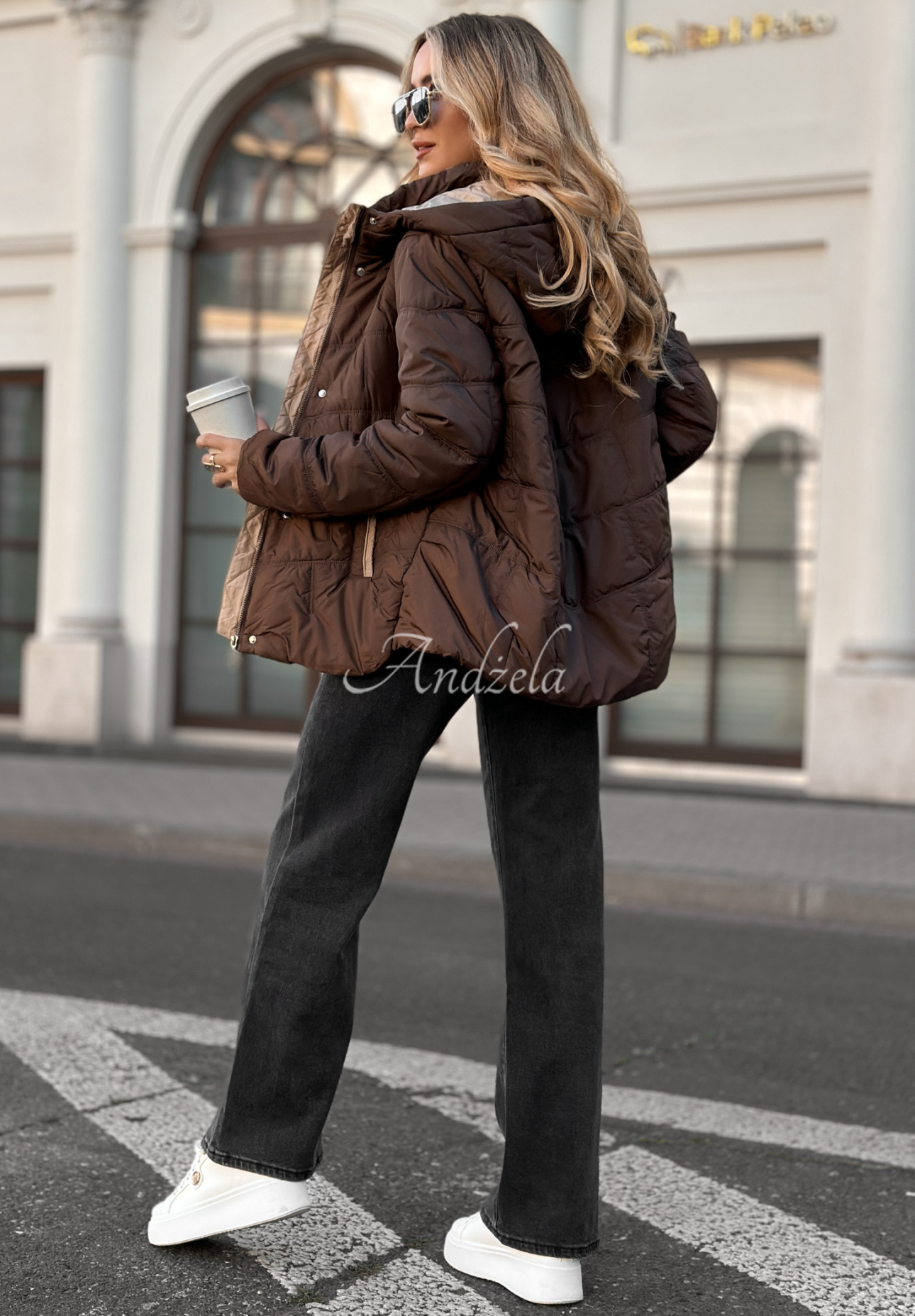Steppjacke mit Kapuze Next Episode Schokoladenbraun