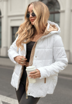 Steppjacke mit Kapuze Next Episode Weiß