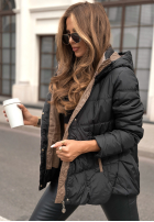 Pikowana Jacke z kapturem Next Episode Schwarz