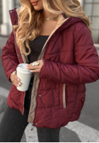 Pikowana Jacke z kapturem Next Episode Burgunderrot