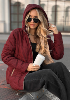 Pikowana Jacke z kapturem Next Episode Burgunderrot