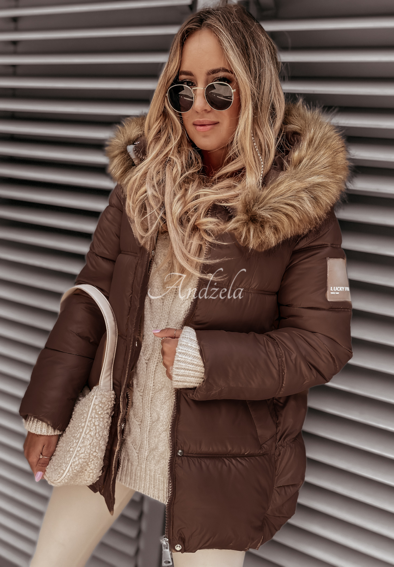 Steppjacke mit Kapuze Lucky Schokoladenbraun II