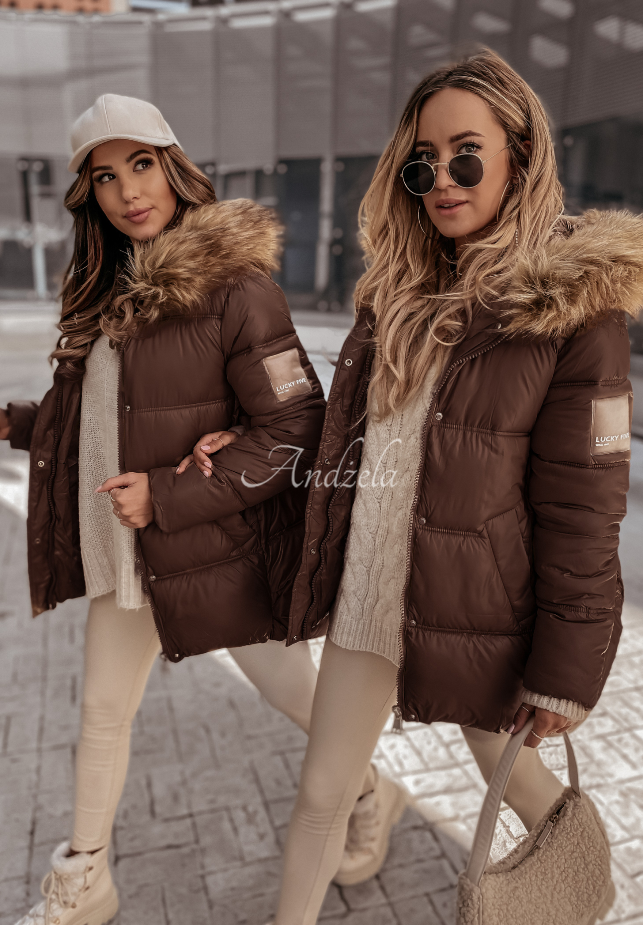 Steppjacke mit Kapuze Lucky Schokoladenbraun II