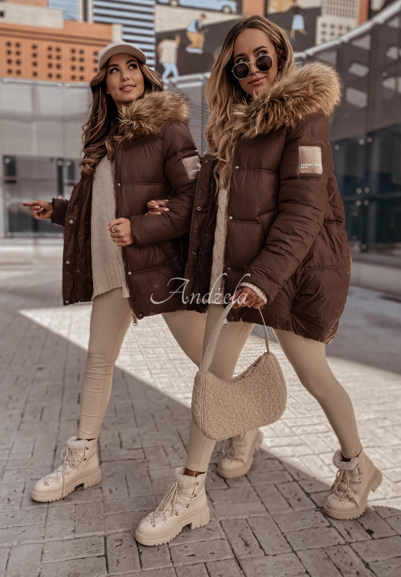 Steppjacke mit Kapuze Lucky Schokoladenbraun II
