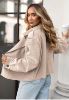 Krótki zamszowy Mantel Redwood Valley Beige