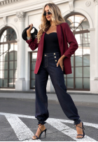 Hose Jeans wide leg  z guzikami Without Trying Dunkelblau