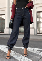 Hose Jeans wide leg  z guzikami Without Trying Dunkelblau