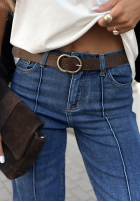 Hose Jeans z paskiem wide leg Power To Inspire dunkelblau