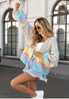 Krótki Cardigan oversize In Between Days błękitno-Rosa