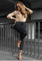 Hemd w zwierzęcy print Slow Response Beige