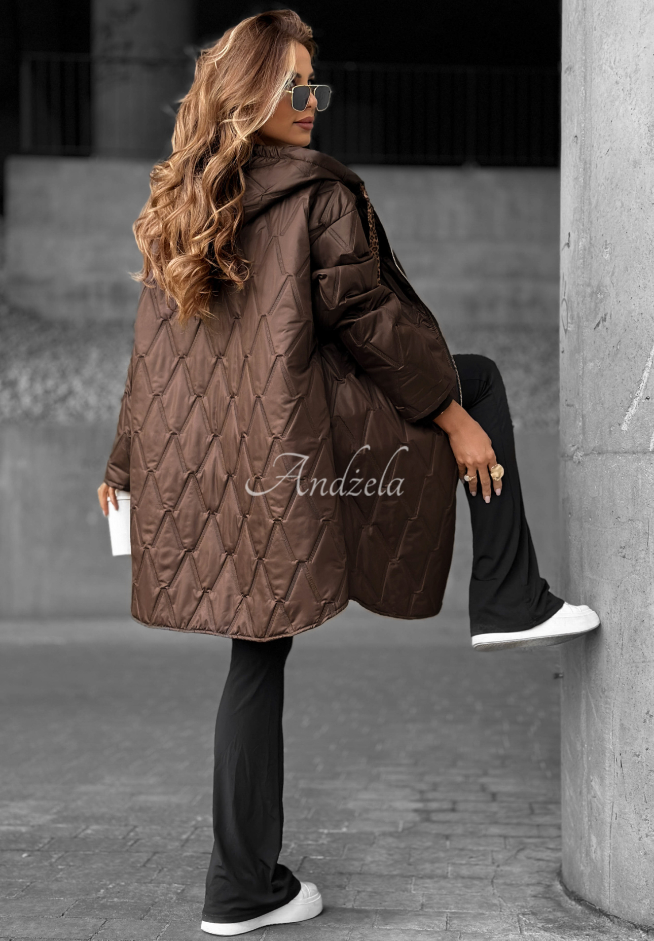 Lange Steppjacke Best Version Of You Schwarz
