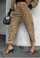 Hose Jeans w panterkę Panthera Prowl Beige-Braun
