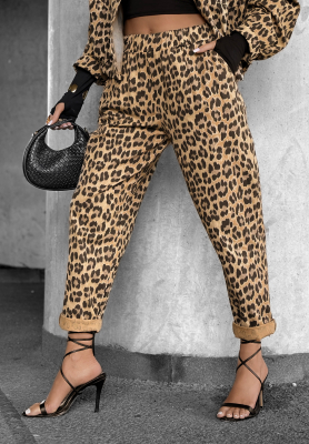 Hose mit Leopardenmuster Panthera Prowl Beige-Braun