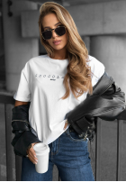T-Shirt mit Aufdruck Chocolate Mood Weiß