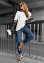 T-Shirt z nadrukiem Chocolate Mood Weiß