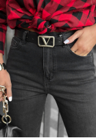 Hose Jeans z paskiem Too Real Dunkelgrau