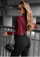 Kopertowa Bluse Just Begin Again Burgunderrot