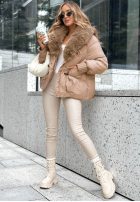 Puchowa Jacke z kapturem No Signal Beige