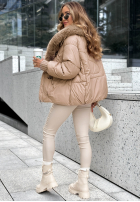 Puchowa Jacke z kapturem No Signal Beige