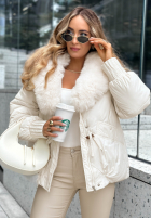 Puchowa Jacke z kapturem No Signal Beige
