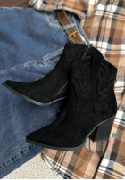 zamszowe Stiefeletten Cowboystiefel I Moved On Schwarz
