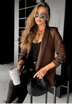 Klassischer Blazer Premium Schokoladenbraun