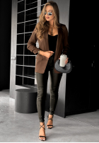 Klassischer Blazer Premium Schokoladenbraun