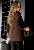 Klassischer Blazer Premium Schokoladenbraun