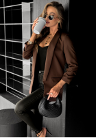 Klassischer Blazer Premium Schokoladenbraun