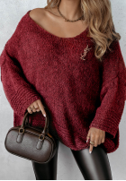 Pullover oversize Gentle Cuddle Burgunderrot