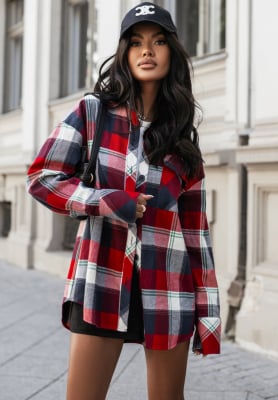 Kariertes Hemd Cocomore That’s On You rot-Schwarz