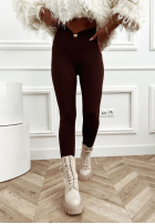 Leggings ze zdobieniem Lost My Thought Schokoladenbraun